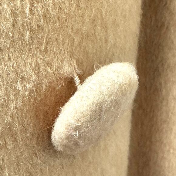 1960s Lilli Ann Tisse a Paris Caramel Swing Mohair Coat w/ Fur Collar, Bow 39” - Picture 9 of 16